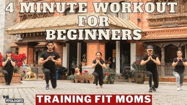 '4 Minute Workout For Beginners | Training Fit Moms | Tabata Workout'