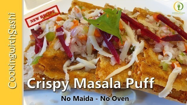 'New Breakfast Recipe | Crispy Masala Puff | Tangy masala Wrap | No Maida No Oven'