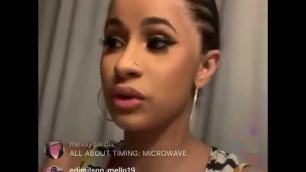 '#Cardib goes live without no makeup and talks about her new songs and who she wanna put on them'