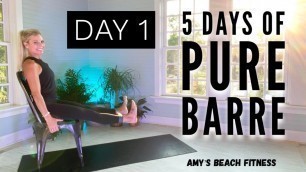 '5 Days of PURE BARRE Workouts -  Day 1'