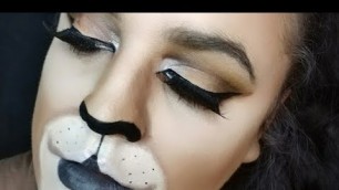 'Lion Makeup for Halloween last minute look'
