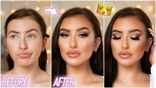 '0-100 PROM MAKEUP TUTORIAL - FULL COVERAGE GLAM & SOFT SMOKEY EYE ad | Hannah Renée'