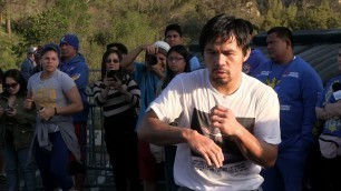 'Watch Manny Pacquiao train like crazy for Floyd Mayweather fight- Full video workout'