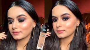 'CLASSIC BLACK SMOKEY EYES TUTORIAL | MAYBELLINE FIT ME FOUNDATION REVIEW | (Nepali)'