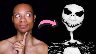 'JACK SKELLINGTON TRANSFORMATION - HALLOWEEN MAKEUP TUTORIAL | DAVON BANKS'