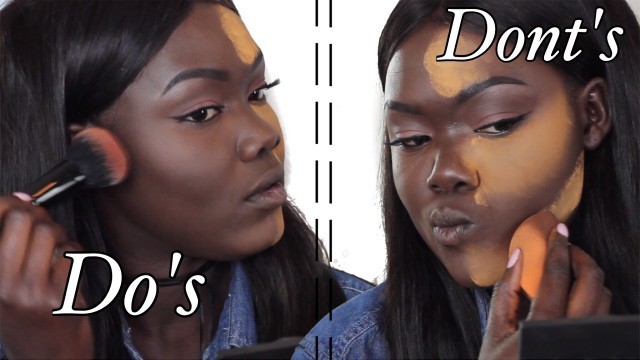 'DO\'S and DONT\'S Highlight & Contour For Dark Skin WOC || Nyma Tang'