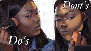 'DO\'S and DONT\'S Highlight & Contour For Dark Skin WOC || Nyma Tang'