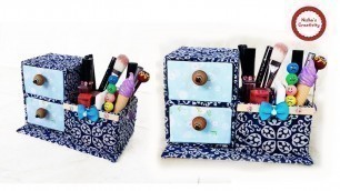 'DIY Desk Organizer/ DIY Makeup Organizer/ organizando cajas/ DIY Makeup Storage and Organization'