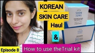 'For 500₹ Etude House Soon jung trial Kit | Acne SKINCARE IN TAMIL | Korean Skincare haul'