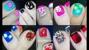 'Toe Nail Art Compilation # 3 Toe Nail Art Designs Step By Step Tutorials | Rose Pearl'