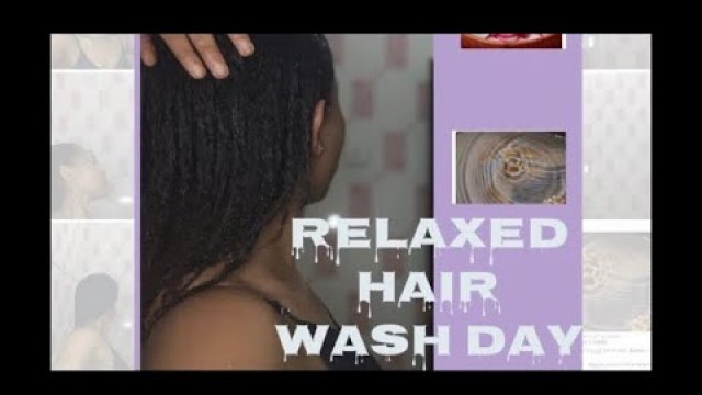 'HOW TO: ALOE VERA PREPOO| REALISTIC RELAXED HAIR WASH DAY|RELAXED AND HEALTHY HAIR| NIGERIA'