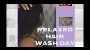 'HOW TO: ALOE VERA PREPOO| REALISTIC RELAXED HAIR WASH DAY|RELAXED AND HEALTHY HAIR| NIGERIA'