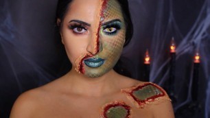 'Half Snake Halloween Makeup 2020'
