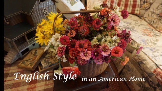 Country English style combines with Early American decorating, in an Old American House