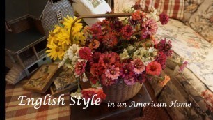 Country English style combines with Early American decorating, in an Old American House