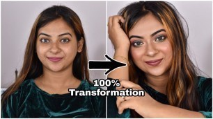 *HINDI* Full Coverage Glam Makeup Tutorial Step By Step /Acne Covering Makeup Tutorial
