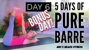 '5 Days of PURE BARRE Workouts - Ab/Core Bonus Day 6 -30 MIN'