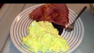 'Dinner Tonight! Ham Steak & Egg Salad'