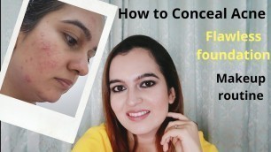 How to cover Acne | Full coverage | Makeup Tutorial