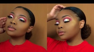 'Red and Gold Prom Makeup | The Crayon Case Matte Book | Made Up by Kirsten'