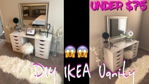 'Ikea Vanity Dupe DIY tutorial  | Vanity UNDER $75'