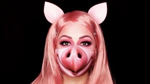 'Peppa Pig Glam Halloween Makeup Tutorial 2020, With a Mask!'