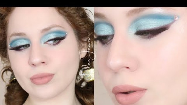 'NARS Extreme Effects OCEAN BLUE CUT CREASE RhineStone Makeup Tutorial 2020 | Lillee Jean'