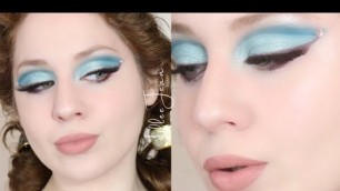 'NARS Extreme Effects OCEAN BLUE CUT CREASE RhineStone Makeup Tutorial 2020 | Lillee Jean'