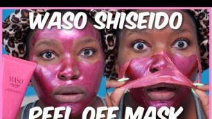 'WASO SHISEIDO PEEL OFF MASK | TRY ON | SKINCARE ROUTINE | FIRST IMPRESSION'