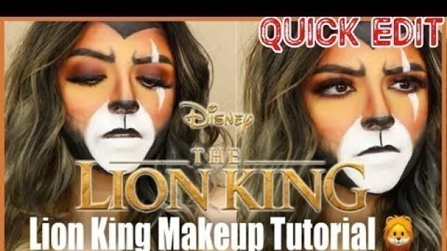 '*QUICK EDIT* Disney\'s Lion King Scar Easy Halloween Makeup Tutorial Transformation'