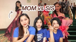'MOM & SISTER COPIED MY PROM MAKEUP LOOK | Who did it better?'