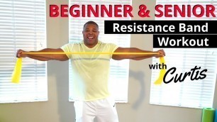 'Resistance band workout- exercise for seniors & beginner workout. Fun resistance band exercises.'