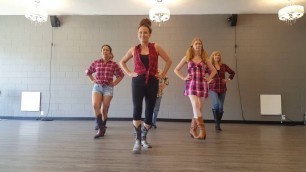 'Beginners country line dance routine choreography let\'s move studio 2016'