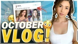 'POKIMANE WITHOUT MAKEUP!? Reaction to the Twitter Drama | October Vlog!'