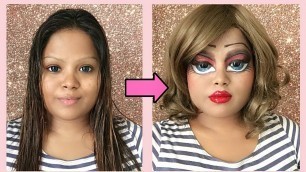 Girl to Doll Makeup Transformation | BRATZ DOLL Transformation!!!!