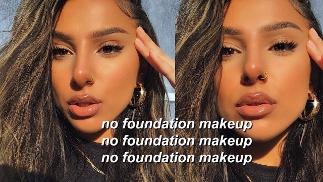 'NO FOUNDATION MAKEUP ROUTINE (tutorial for school/college/work)'