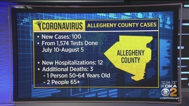 Allegheny Co. Health Dept. Reports 100 More Coronavirus Cases