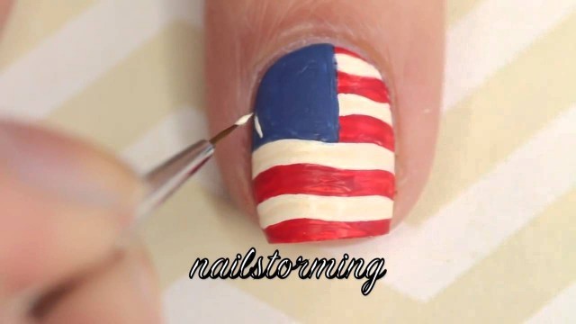 Nail Art Tutorial American Flag