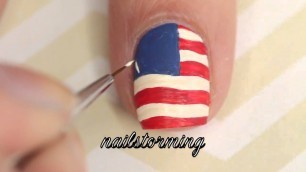Nail Art Tutorial American Flag