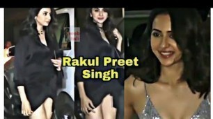 'Rakul Preet Singh Hot Oops Wardrobe Bikini Transparent Dress Videos Songs Scenes Movies Workout'
