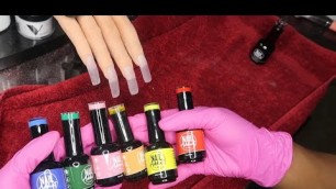Watch Me Work: Removing Gel Polish, Applying Acrylic and Testing out Nail Addicts New Colors!