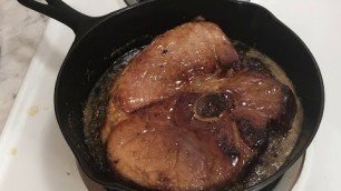 'Ham Steak in a Cast Iron Skillet'
