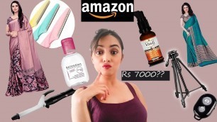 HUGE AMAZON HAUL 2020 ||(Beauty Products, Tripod, Saree and many more things) || STARTING FROM ₹100