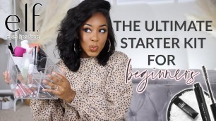 'DRUGSTORE MAKEUP STARTER KIT FROM BEGINNING TO END ft. ALL e.l.f COSMETICS | Andrea Renee'