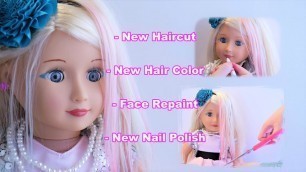 OG Doll Makeover, New Haircut & Hair Coloring, New Makeup, & New Nail Polish