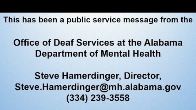 Suicide Prevention Awareness in the Alabama Deaf Community