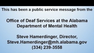 Suicide Prevention Awareness in the Alabama Deaf Community