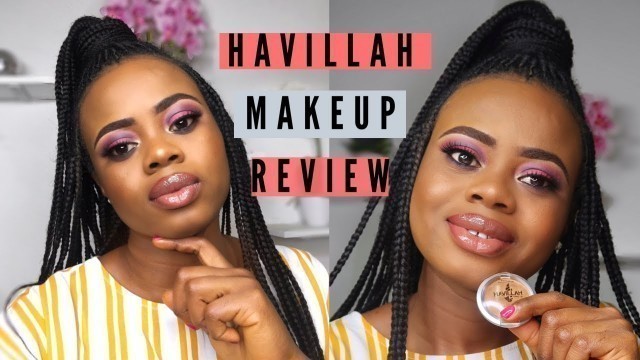 'HAVILLAH BEAUTY SOUTH AFRICA REVIEW ||FULL FACE MAKEUP USING HAVILLAH FOUNDATION AND SETTING POWDER'