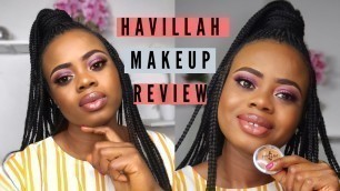 'HAVILLAH  BEAUTY SOUTH AFRICA REVIEW ||FULL FACE MAKEUP USING HAVILLAH FOUNDATION AND SETTING POWDER'