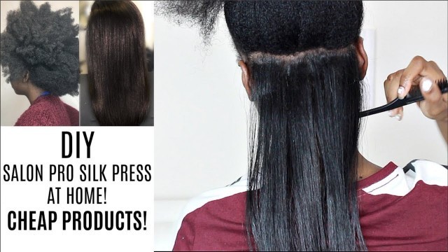 HOW TO: SILK PRESS on 4G NATURAL Hair AT HOME CHEAP NO FRIZZ NO DAMAGE! TESTING NEW FLAT IRON